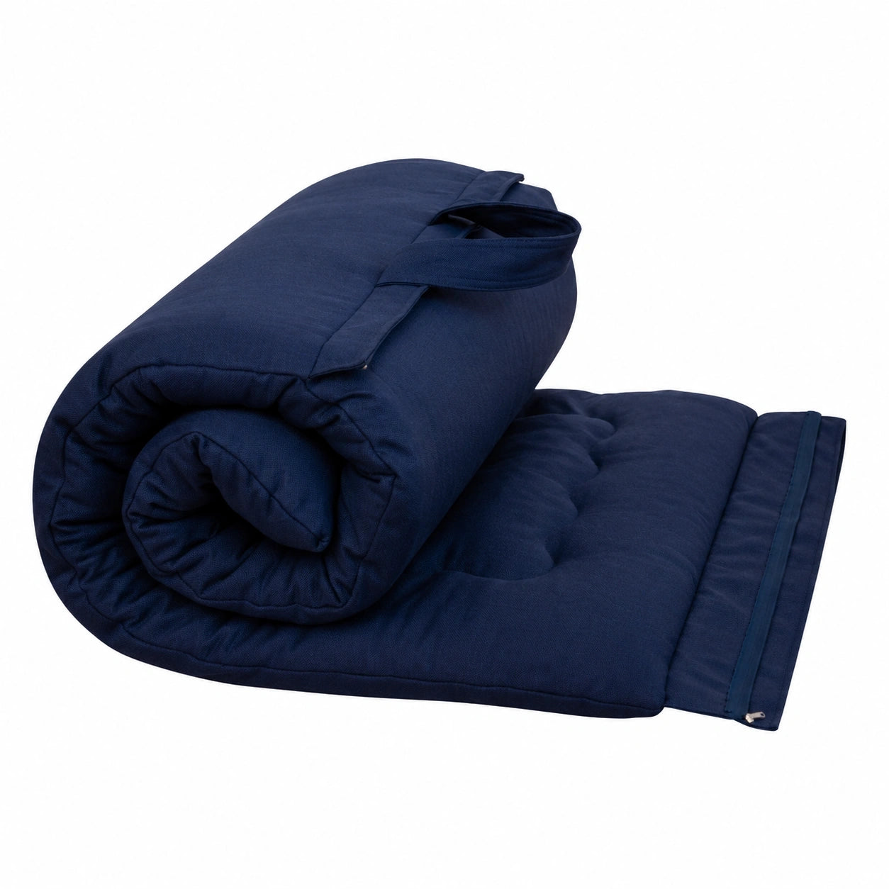 MAXYOYO Faltbare Gästebett-Matratze aus hypoallergenem Stoff, Memory-Schaum, tragbar mit Griff, für Innen- und Außencamping, Marineblau, 71x190 cm