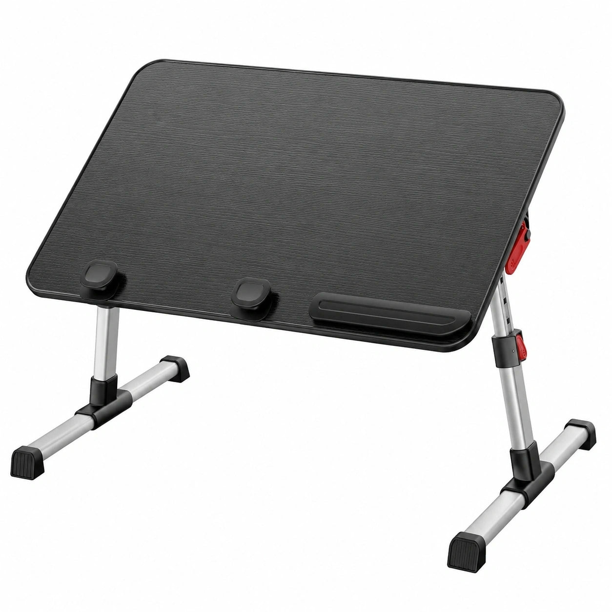 Verstellbarer SAIJI Lapdesk Tisch, für Arbeiten, Lesen und Essen, bis 17" Laptop, Schwarz