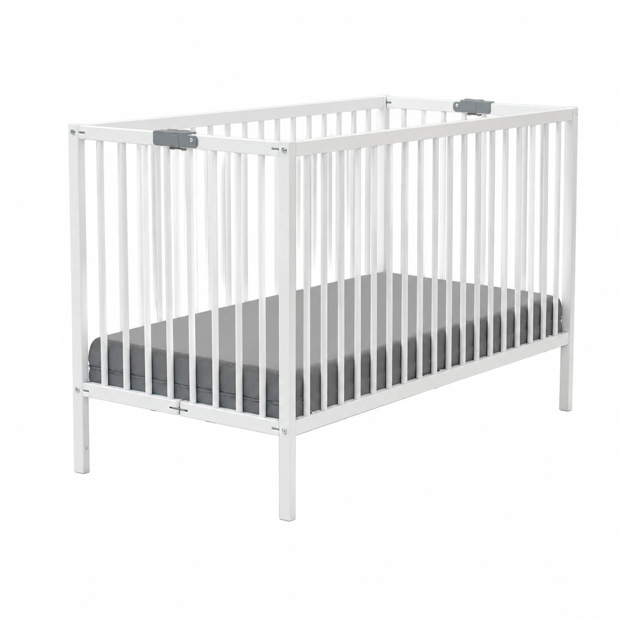 Webaby Tragbares und Klappbares Babybett 60x120 cm in Weiß