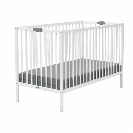 Webaby Tragbares und Klappbares Babybett 60x120 cm in Weiß