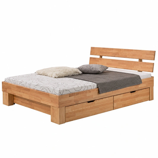 Massivholz Futonbett Judith aus Kernbuche, geölt, 120 x 200 cm
