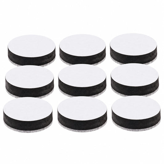 Selbstklebende Möbelerhöhung 10er Set - Rutschfester Filz, Rund 6 x 1.65 cm, Schalldämpfung für Tische, Stühle, Sofas und Betten