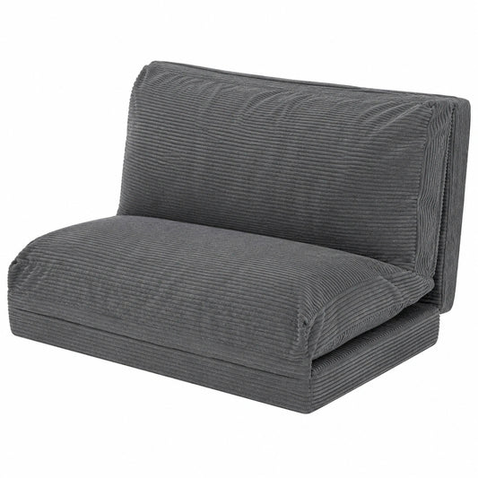 MAXYOYO Faltbares Schlafsofa aus Cord, extra dick, für Erwachsene, 135 x 240 cm, Anthrazitgrau