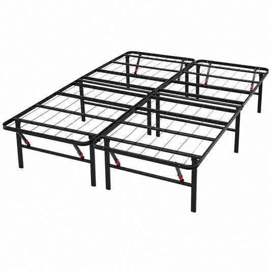 Amazon Basics Klappbares Einzelbettgestell mit Stauraum, Schwarz, 135 x 190 x 35.5 cm