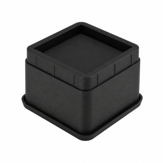 4er-Set Höhenversteller, Möbel-Riser, robuste Bett- und Möbelstützen, 5,1 cm Hebehöhe mit Anti-Rutsch-Pads, belastbar bis 1000 kg (Quadratisch A)